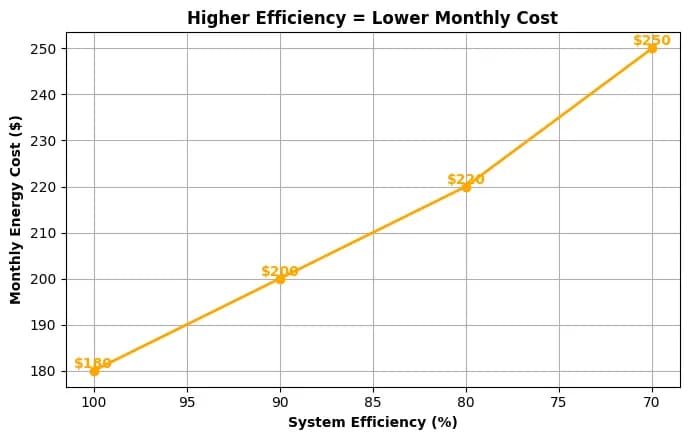 air conditioner efficiency vs cost graph